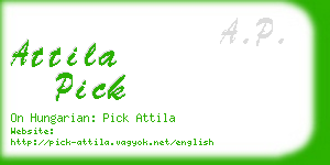 attila pick business card